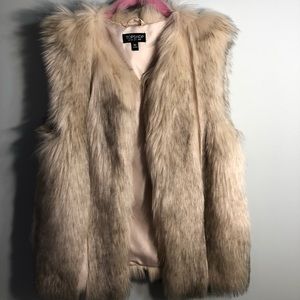 Faux fur vest from Topshop